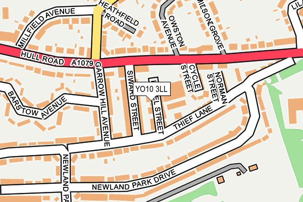 YO10 3LL map - OS OpenMap – Local (Ordnance Survey)