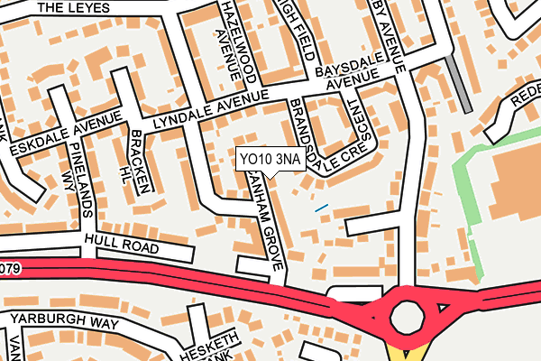 YO10 3NA map - OS OpenMap – Local (Ordnance Survey)