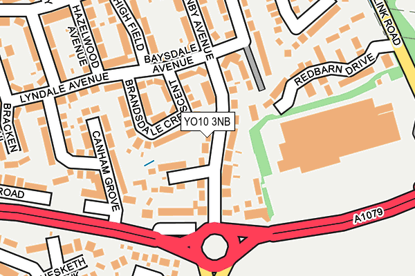 YO10 3NB map - OS OpenMap – Local (Ordnance Survey)