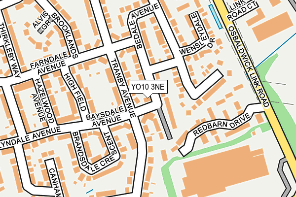 YO10 3NE map - OS OpenMap – Local (Ordnance Survey)