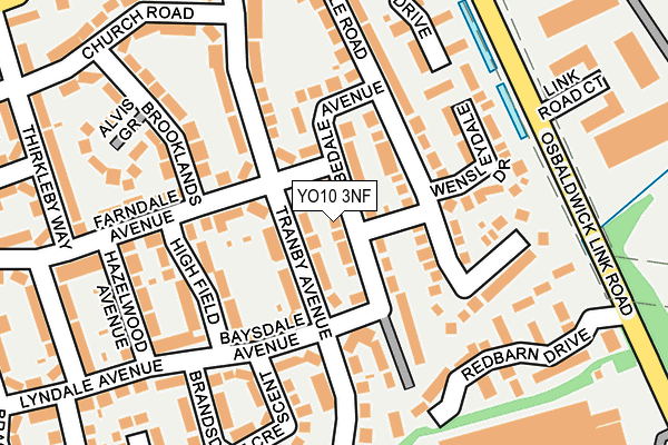 YO10 3NF map - OS OpenMap – Local (Ordnance Survey)