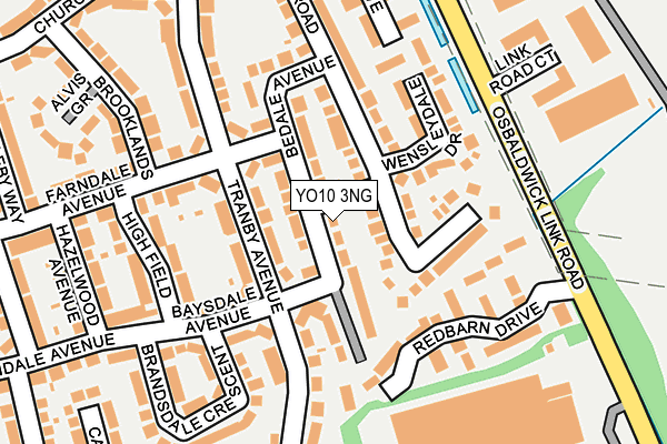 YO10 3NG map - OS OpenMap – Local (Ordnance Survey)