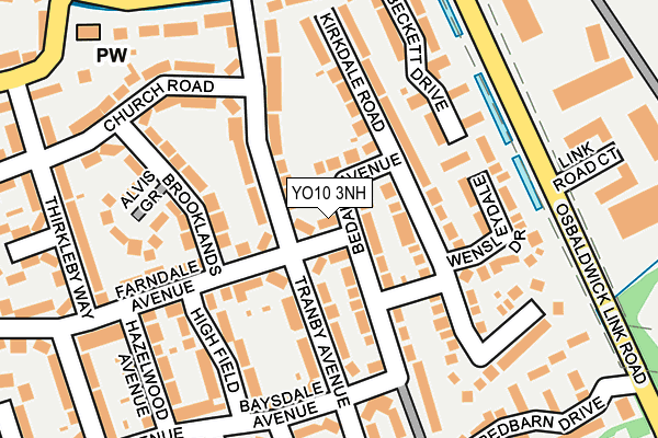 YO10 3NH map - OS OpenMap – Local (Ordnance Survey)