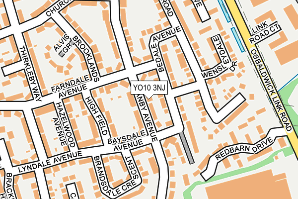 YO10 3NJ map - OS OpenMap – Local (Ordnance Survey)