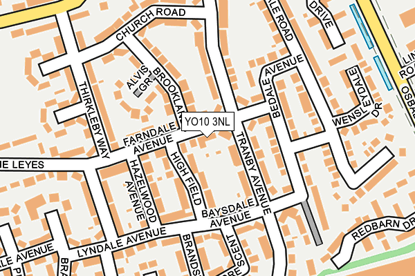 YO10 3NL map - OS OpenMap – Local (Ordnance Survey)