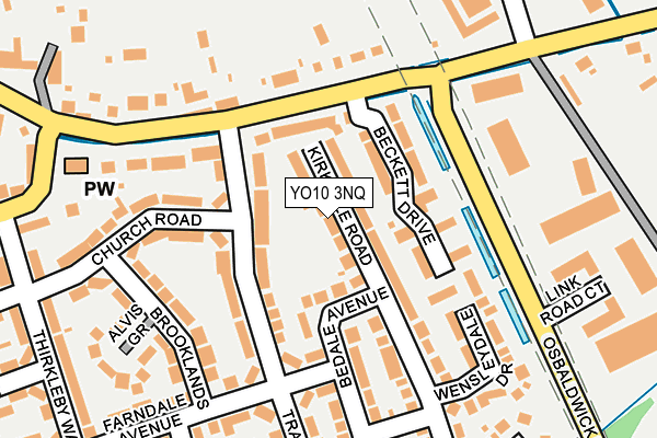 YO10 3NQ map - OS OpenMap – Local (Ordnance Survey)
