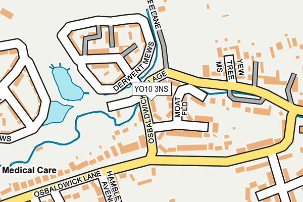 YO10 3NS map - OS OpenMap – Local (Ordnance Survey)