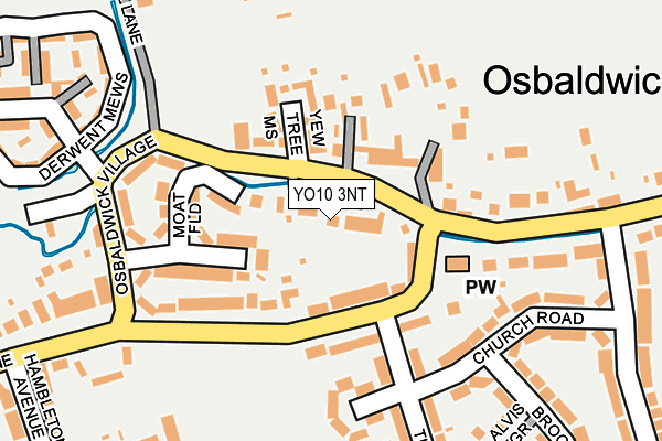 YO10 3NT map - OS OpenMap – Local (Ordnance Survey)