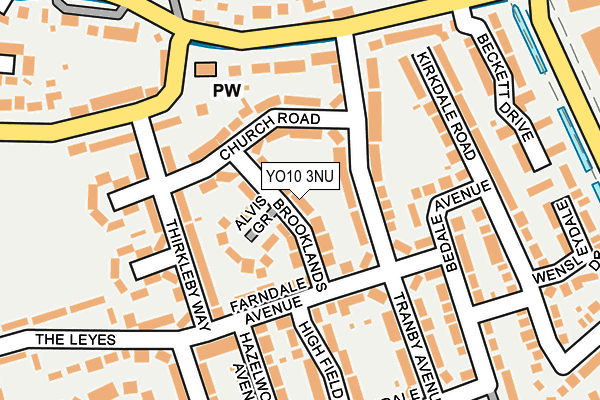 YO10 3NU map - OS OpenMap – Local (Ordnance Survey)