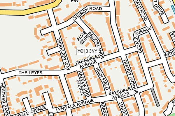 YO10 3NY map - OS OpenMap – Local (Ordnance Survey)