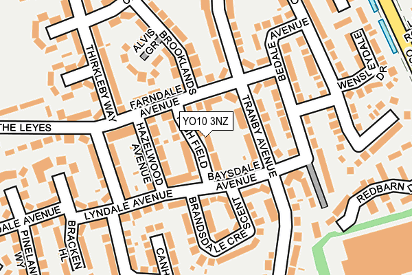 YO10 3NZ map - OS OpenMap – Local (Ordnance Survey)