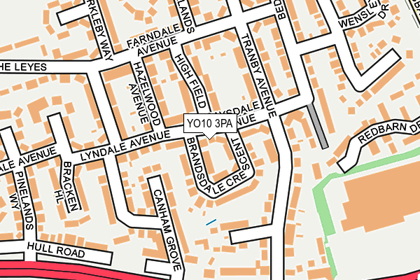 YO10 3PA map - OS OpenMap – Local (Ordnance Survey)