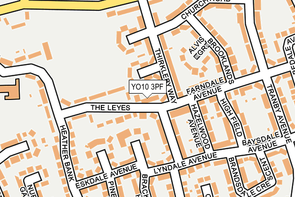 YO10 3PF map - OS OpenMap – Local (Ordnance Survey)