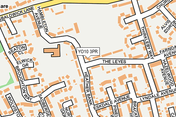 YO10 3PR map - OS OpenMap – Local (Ordnance Survey)
