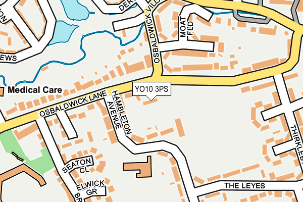 YO10 3PS map - OS OpenMap – Local (Ordnance Survey)