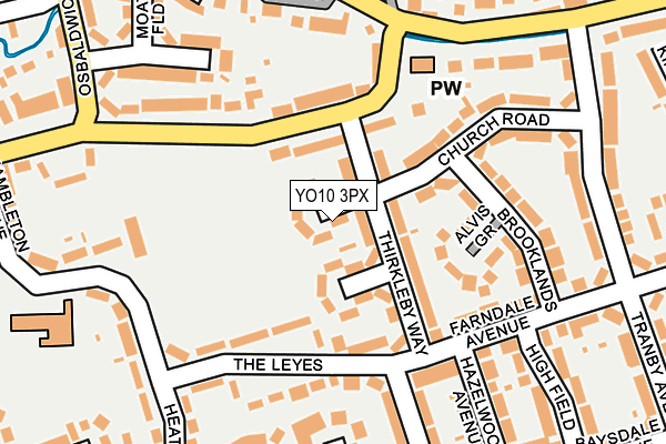 YO10 3PX map - OS OpenMap – Local (Ordnance Survey)