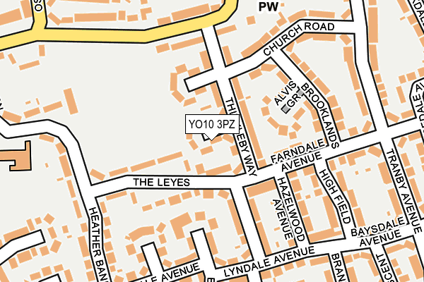 YO10 3PZ map - OS OpenMap – Local (Ordnance Survey)