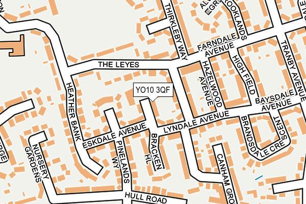 YO10 3QF map - OS OpenMap – Local (Ordnance Survey)