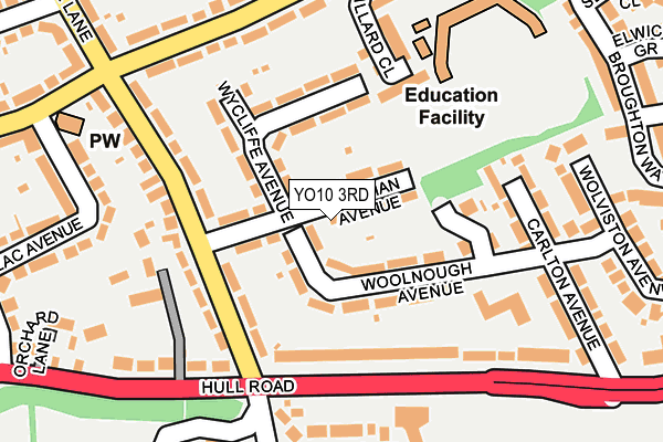 YO10 3RD map - OS OpenMap – Local (Ordnance Survey)