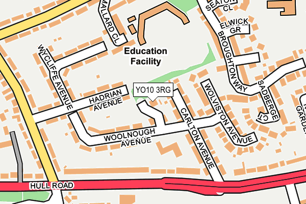YO10 3RG map - OS OpenMap – Local (Ordnance Survey)