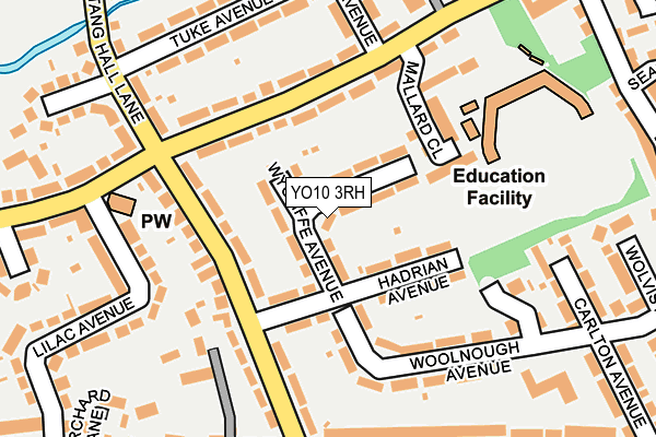 YO10 3RH map - OS OpenMap – Local (Ordnance Survey)