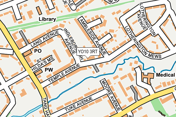 YO10 3RT map - OS OpenMap – Local (Ordnance Survey)