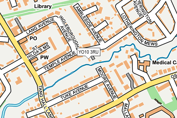 YO10 3RU map - OS OpenMap – Local (Ordnance Survey)