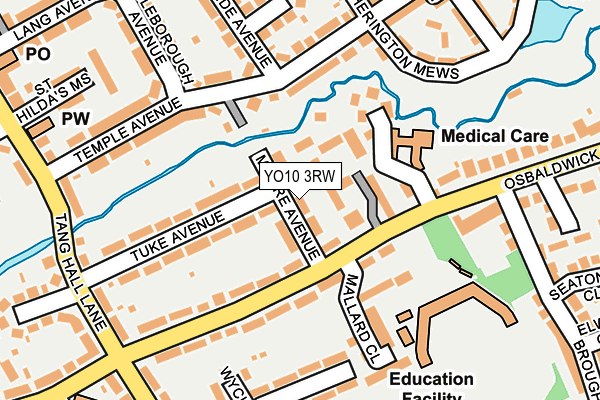 YO10 3RW map - OS OpenMap – Local (Ordnance Survey)