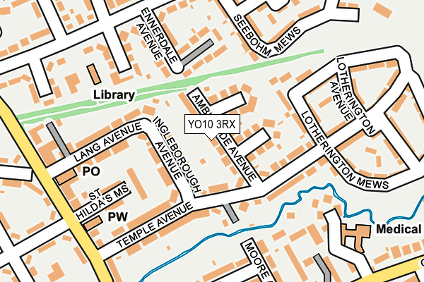 YO10 3RX map - OS OpenMap – Local (Ordnance Survey)