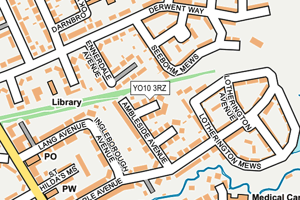 YO10 3RZ map - OS OpenMap – Local (Ordnance Survey)