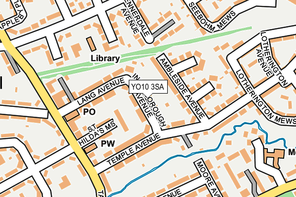 YO10 3SA map - OS OpenMap – Local (Ordnance Survey)