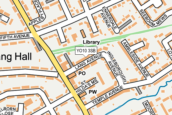 YO10 3SB map - OS OpenMap – Local (Ordnance Survey)