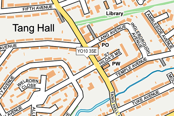YO10 3SE map - OS OpenMap – Local (Ordnance Survey)