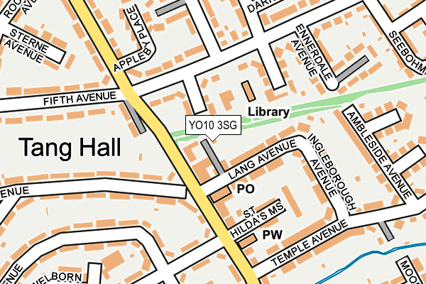 YO10 3SG map - OS OpenMap – Local (Ordnance Survey)