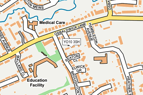 YO10 3SH map - OS OpenMap – Local (Ordnance Survey)