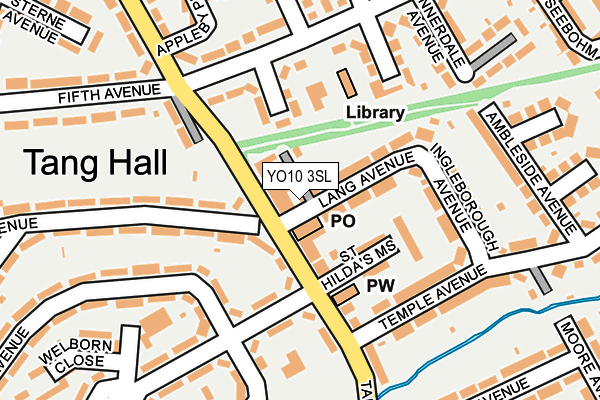 YO10 3SL map - OS OpenMap – Local (Ordnance Survey)