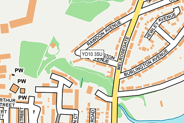 YO10 3SU map - OS OpenMap – Local (Ordnance Survey)