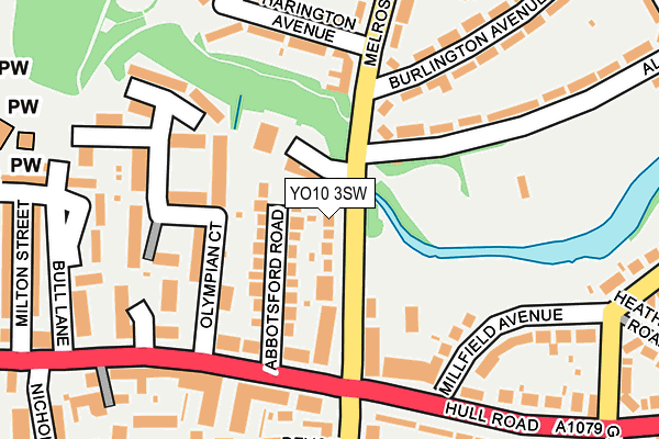 YO10 3SW map - OS OpenMap – Local (Ordnance Survey)