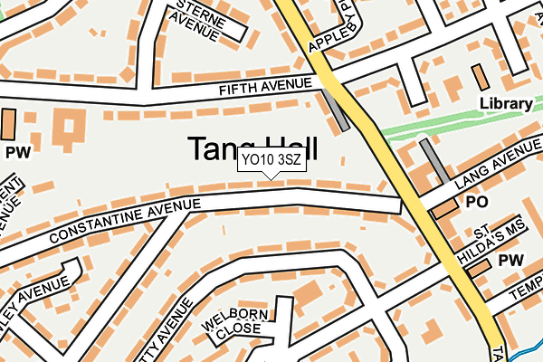 YO10 3SZ map - OS OpenMap – Local (Ordnance Survey)