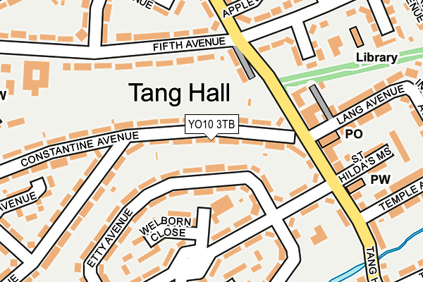 YO10 3TB map - OS OpenMap – Local (Ordnance Survey)