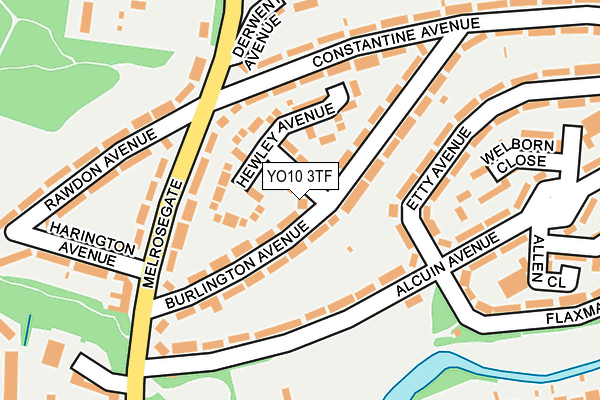 YO10 3TF map - OS OpenMap – Local (Ordnance Survey)