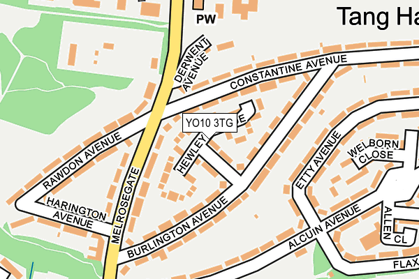 YO10 3TG map - OS OpenMap – Local (Ordnance Survey)