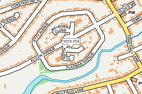 YO10 3TH map - OS OpenMap – Local (Ordnance Survey)