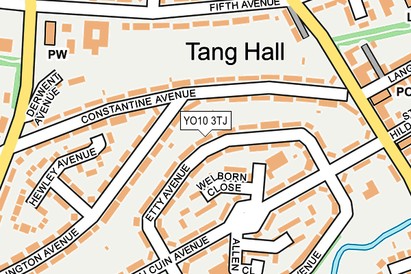 YO10 3TJ map - OS OpenMap – Local (Ordnance Survey)