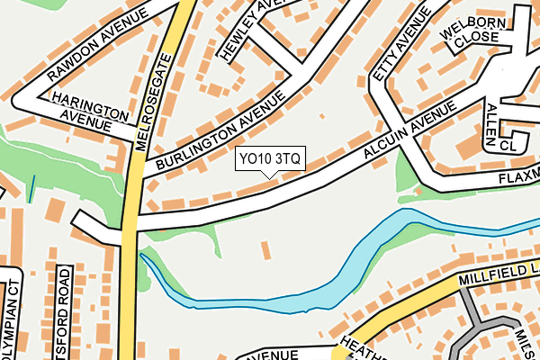 YO10 3TQ map - OS OpenMap – Local (Ordnance Survey)