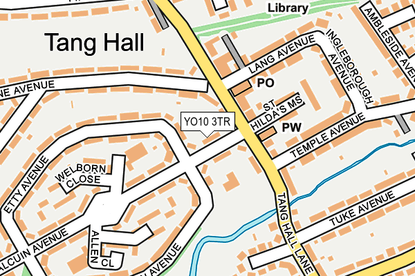 YO10 3TR map - OS OpenMap – Local (Ordnance Survey)