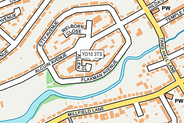 YO10 3TS map - OS OpenMap – Local (Ordnance Survey)