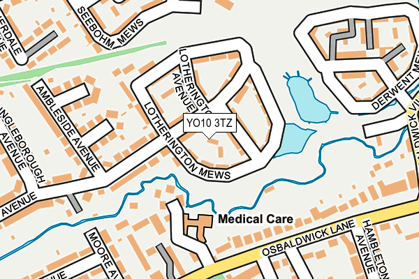 YO10 3TZ map - OS OpenMap – Local (Ordnance Survey)