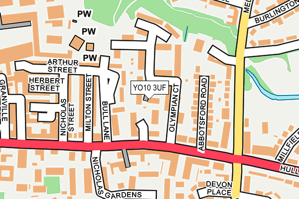 YO10 3UF map - OS OpenMap – Local (Ordnance Survey)