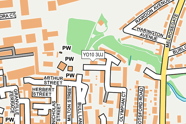 YO10 3UJ map - OS OpenMap – Local (Ordnance Survey)